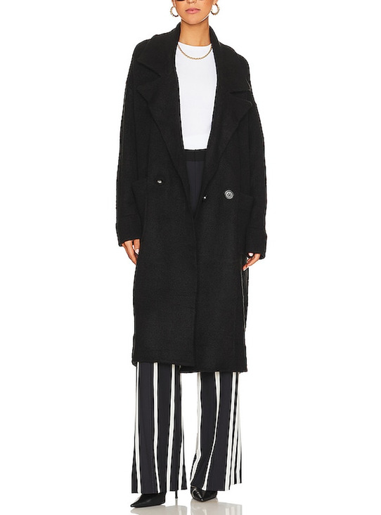 Show Me Your MuMu Jackets & Blazers - Show Me Your Mumu Cozy Black Melrose Coat Size M